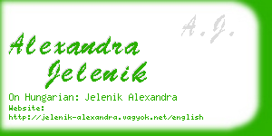 alexandra jelenik business card